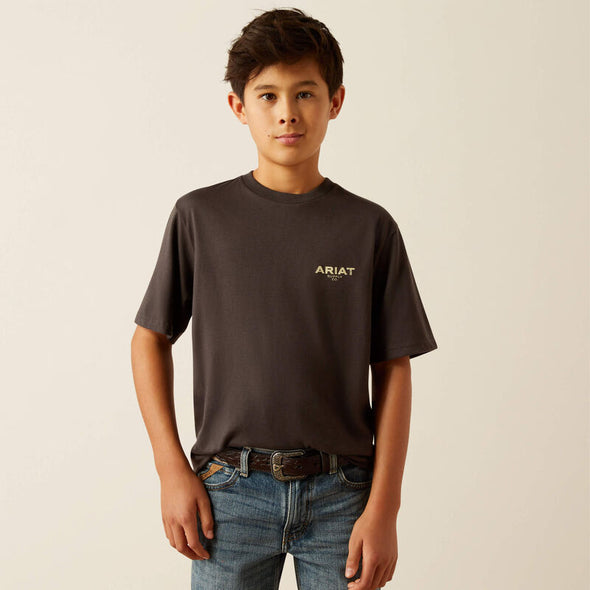 Ariat Boy's Explore Circle T-Shirt - Vintage Black