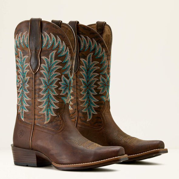 Ariat Ladies Beaumont K Toe Boot - Sassy Brown/Gilded Tiger Print