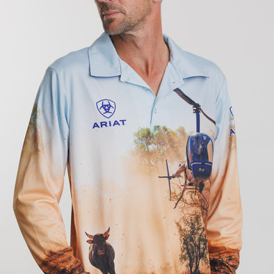 Ariat Adults Unisex Fishing Shirt - Helimuster