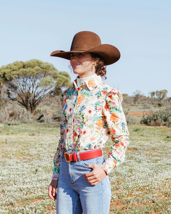 Black Colt Maggie Floral Lace Shirt