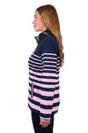 Thomas Cook Ladies Cecilia 1/4 Zip Rugby Jumper - Navy/Pink