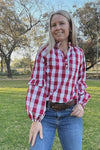 Black Colt Nikki - Red Wine Gingham