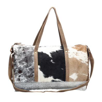 Compact Cowhide & Leather Travel Bag