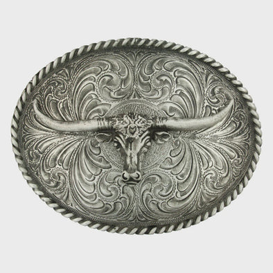 Western Buckle Antiqued Steer Head