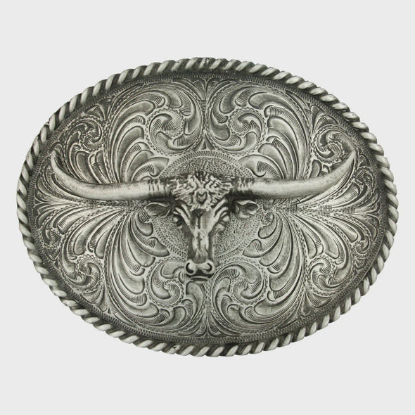 Western Buckle Antiqued Steer Head