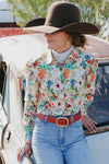 Black Colt Maggie Floral Lace Shirt