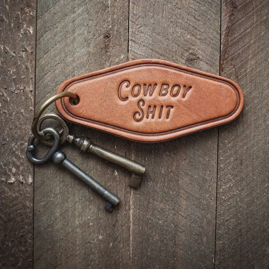 Cowboy Shit Leather Key Ring