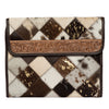 Patchwork & Cowhide Tooling Leather Makeup Bag