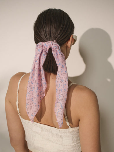 Pink Daisy Print Bandana