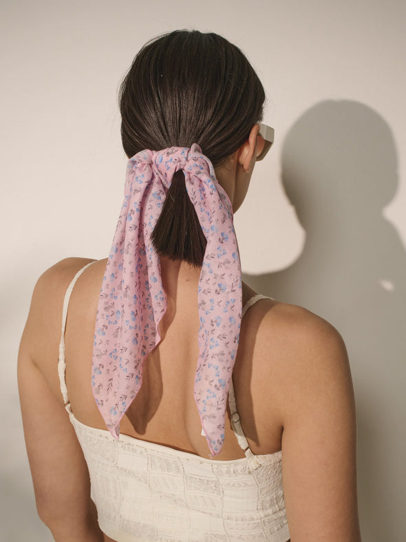 Pink Daisy Print Bandana
