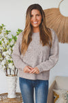 Daisy Embroidered Knit Jumper - Beige