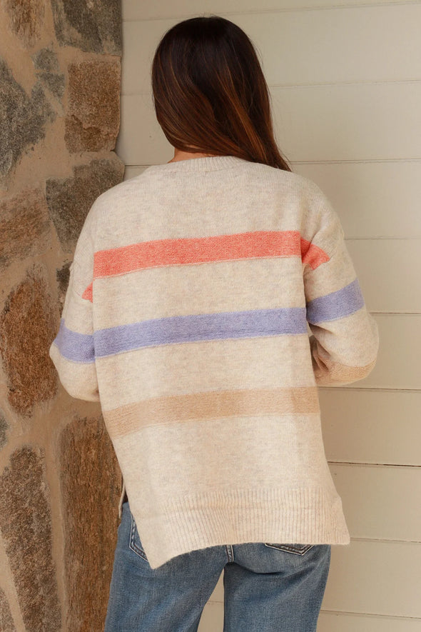 Keeley Relaxed Fit Wool Blend Stripe Jumper
