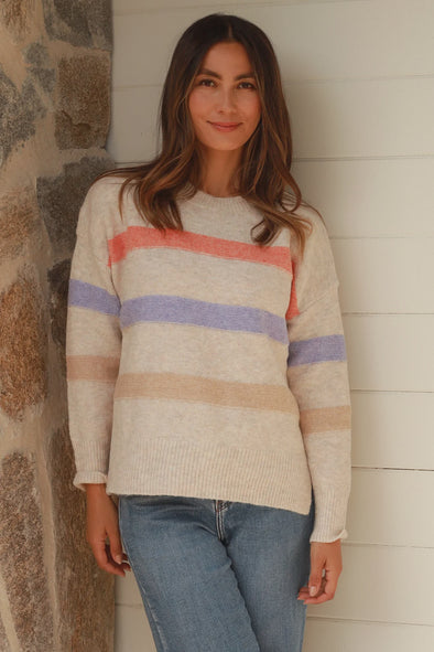 Keeley Relaxed Fit Wool Blend Stripe Jumper