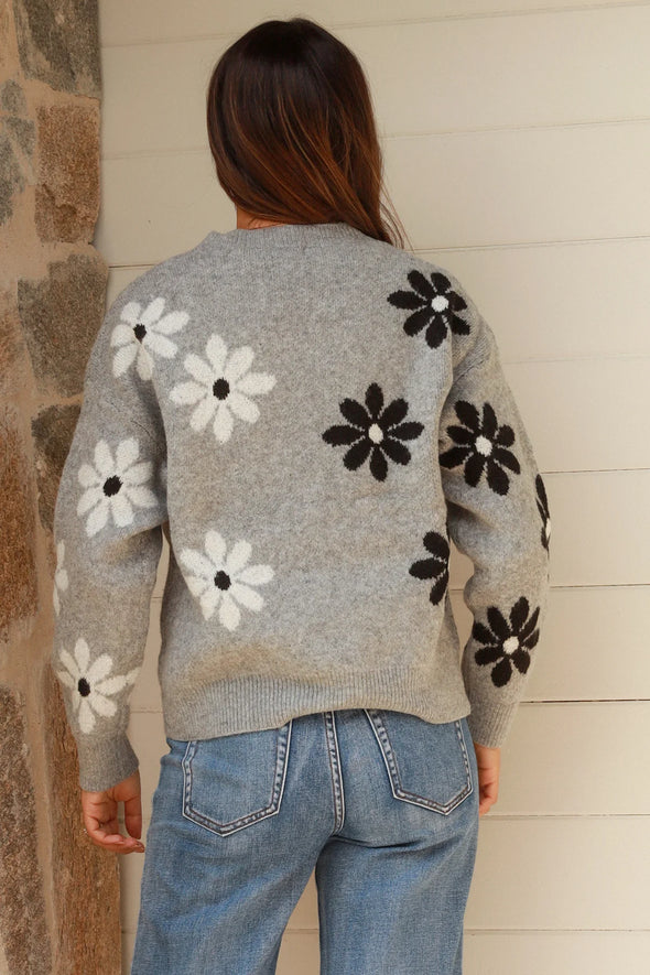 Ladies Daisy Pullover - Grey Flec