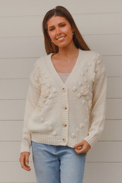 Charli Knit Cardigan - Ivory