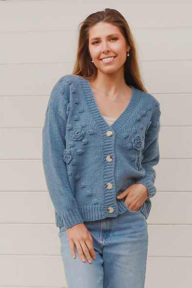 Charli Knit Cardigan - Blue
