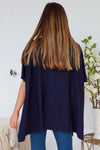 Dianna Turtleneck Poncho - Navy