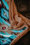 Roper Plush Throw Rug - Aztec Green