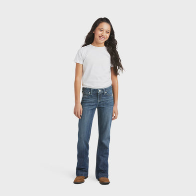 Ariat Girl's Real Wide Leg Marley Jean - Chill Blue