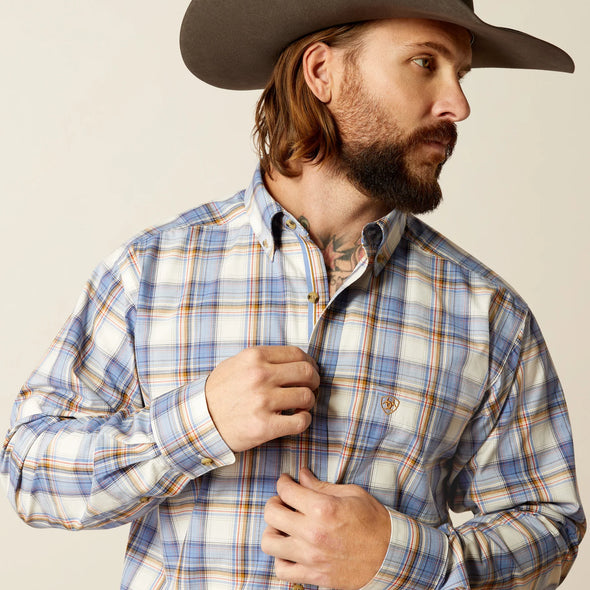 Ariat Men's Pro Series Tristen L.S Shirt - Blue