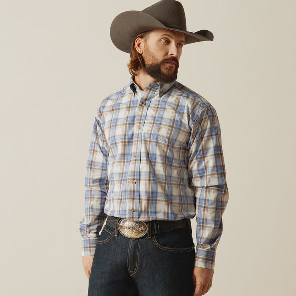 Ariat Men's Pro Series Tristen L.S Shirt - Blue
