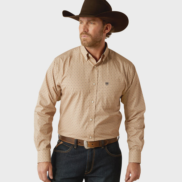 Ariat Men's Wrinkle Free Frazier L.S Shirt - Tan