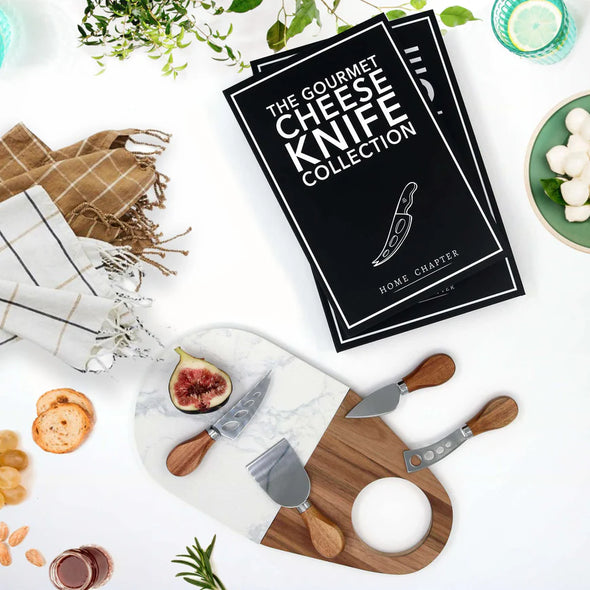 The Gourmet Cheese Knife Collection Book Box Gift Set