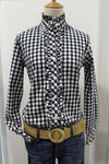 Just Country Abbey Frills Shirt - Navy Check