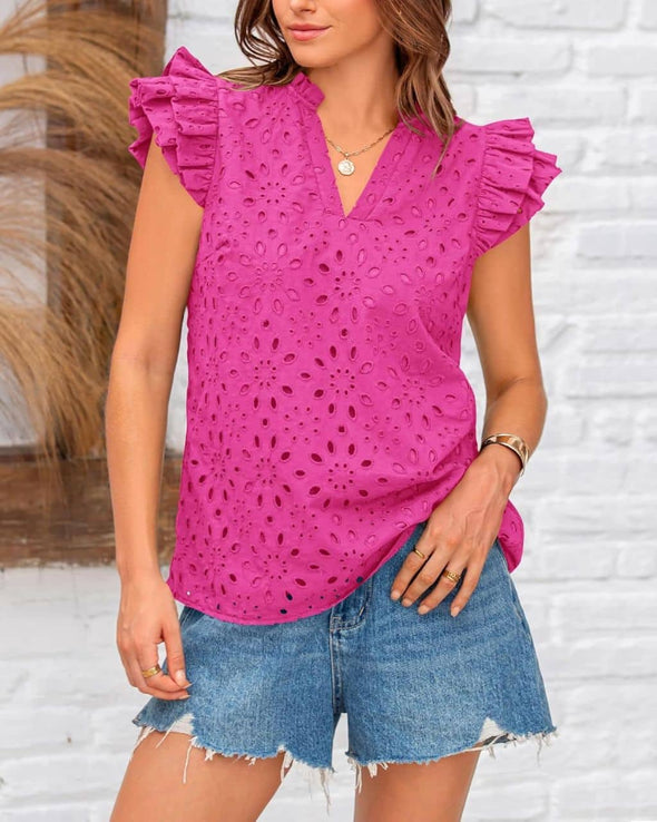 Claudia Frill Sleeve Top