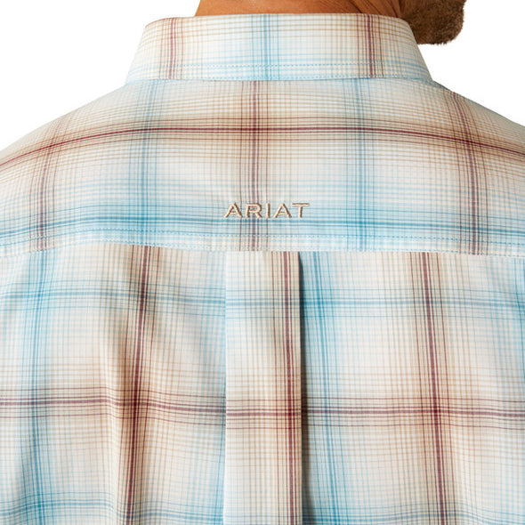 Ariat Men's Pro Series Grady Classic Fit L.S Shirt - Light Brown/Blue
