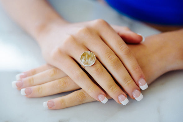 Cowhide Adjustable Ring