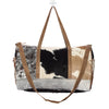 Compact Cowhide & Leather Travel Bag