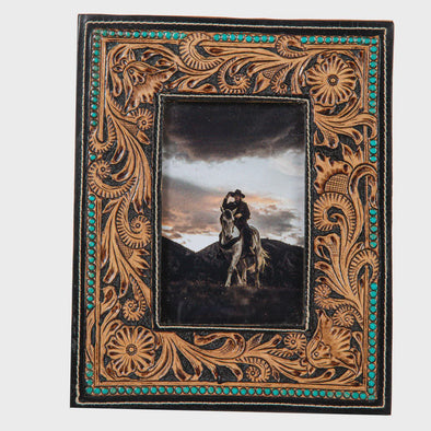 Mesa Plateau Hand Tooled Photo Frame