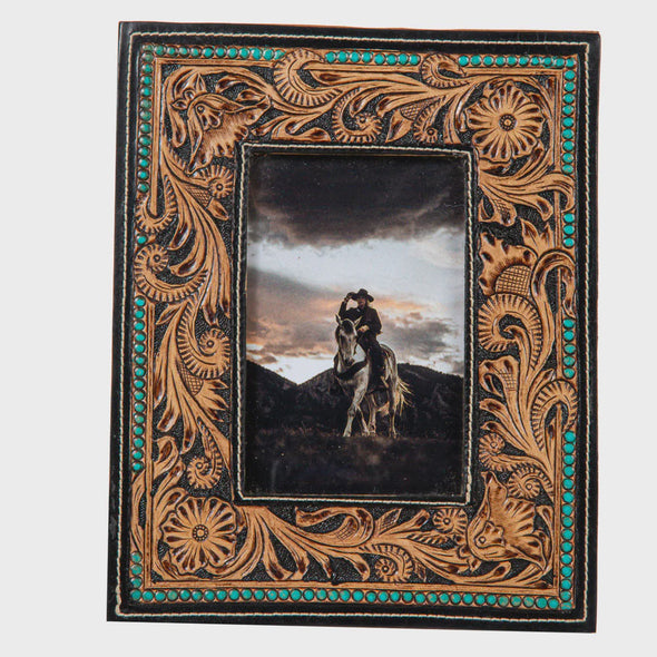 Mesa Plateau Hand Tooled Photo Frame