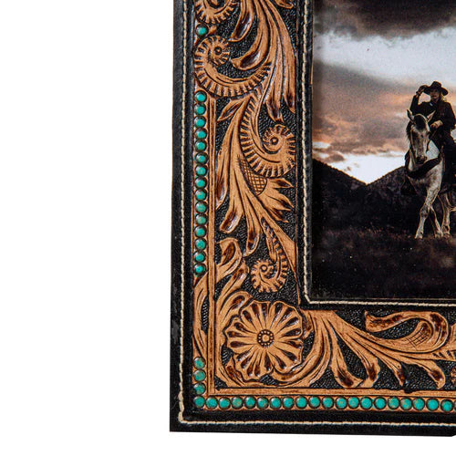 Mesa Plateau Hand Tooled Photo Frame