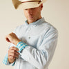 Ariat Men's WF Kolton LS Shirt- White/Blue Print