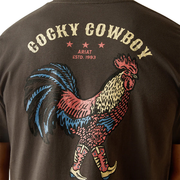 Ariat Men's Cocky Cowboy T-Shirt - Vintage Black