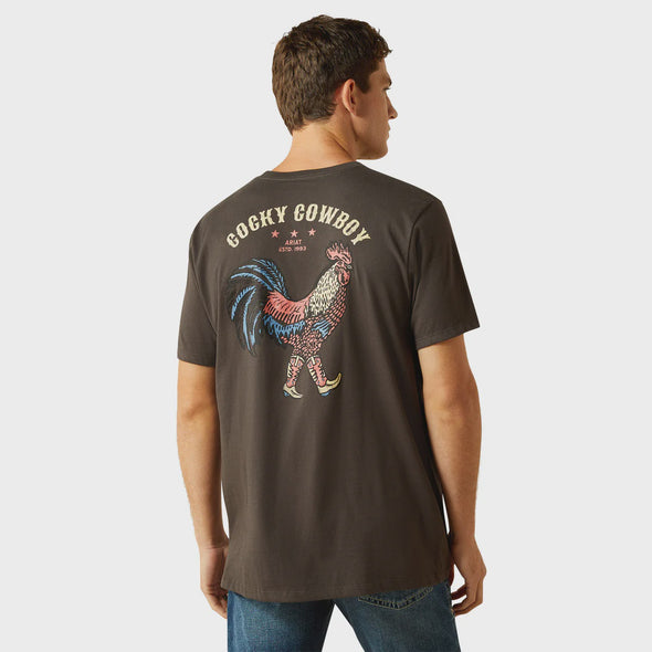 Ariat Men's Cocky Cowboy T-Shirt - Vintage Black