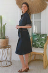 Maria Ric Rac Dress - Navy