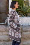 Isabella Aztec Hooded Cardigan - Brown