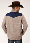 Roper Men's Micro Fleece Pullover - Brown
