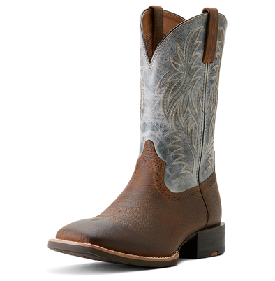 Ariat Men's  Sport Western Wide Square Toe Boots - Earth/Glacier Blue