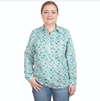 Just Country Georgie 1/2 Button L/S Shirt - Jacaranda Paer Daisies