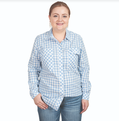 Just Country Abbey Full Button Shirt - WWLS 2472 - Blue Check