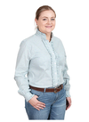 Just Country Abbey Frills L.S Full Button Shirt - WS Dusty Turquoise