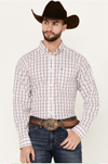 Ariat Men's WF Weston Fitted LS Shirt - White/Red/Navy