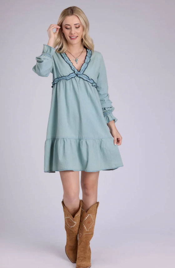 Roper Ladies Five Star Collection L.S Dress - Blue