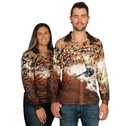 Adults Ariat Fishing Shirt - Helimustering