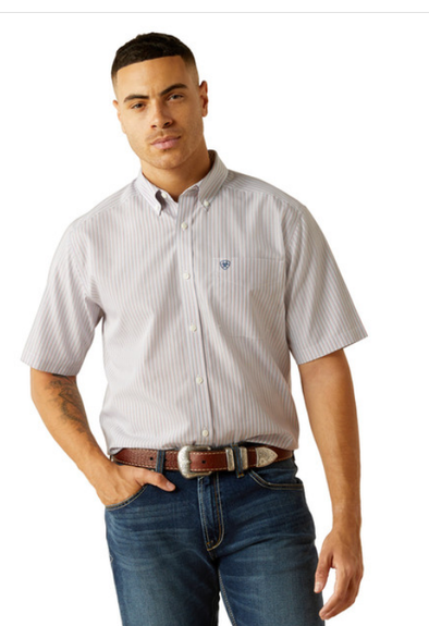 Ariat Men's Wrinkle Free Dayton S.S Shirt - White