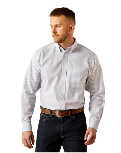 Ariat Men's Wrinkle Free Don L.s Shirt - Blue